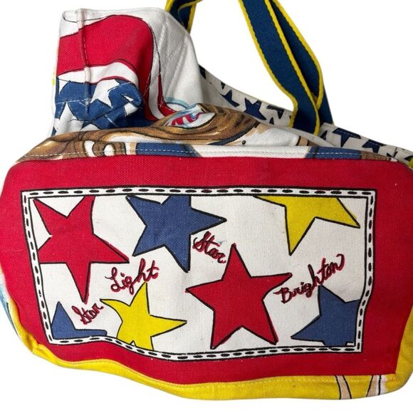 Brighton Chic Ahoy Large Tote Canvas Hand-Printed  Nautical Sea Ocean - Picture 2 of 5